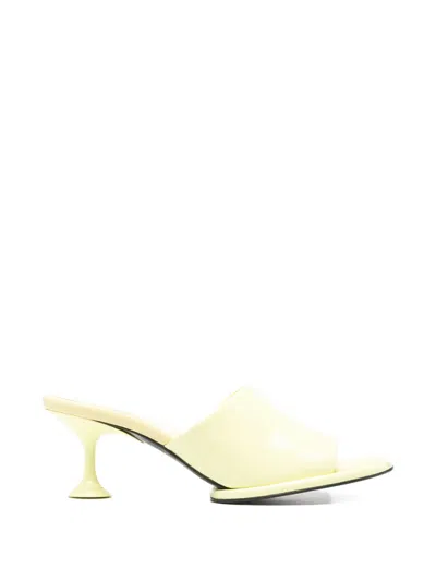 Sergio Rossi Leather Mules In Yellow