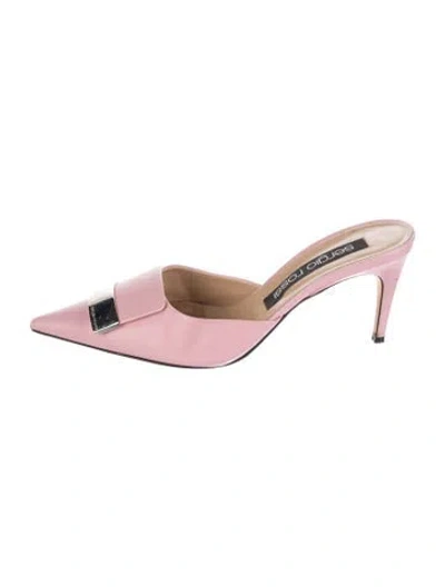 Pre-owned Sergio Rossi Leather Mules In Pink