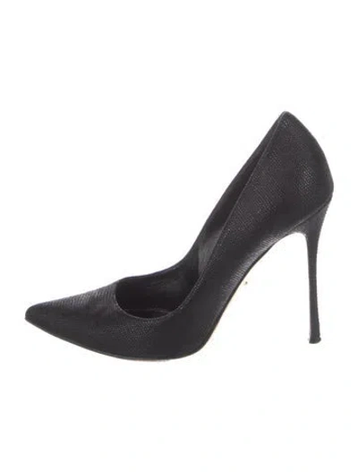 Pre-owned Sergio Rossi Leather Pumps In Black
