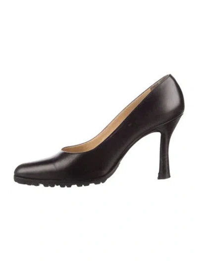 Pre-owned Sergio Rossi Leather Pumps In Black