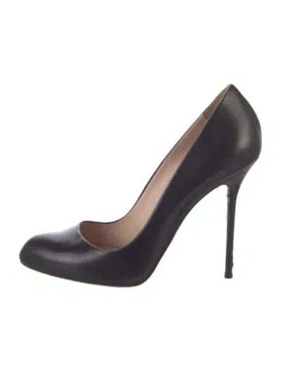 Pre-owned Sergio Rossi Leather Pumps In Black
