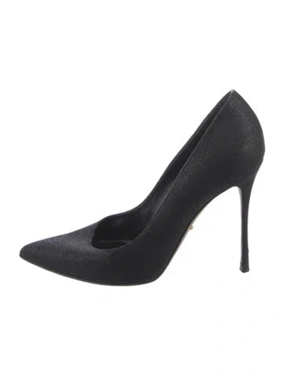 Pre-owned Sergio Rossi Leather Pumps In Black/blue