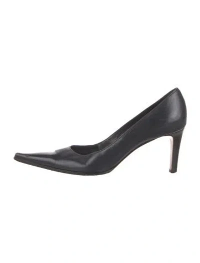 Pre-owned Sergio Rossi Leather Pumps In Blue