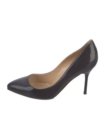Pre-owned Sergio Rossi Leather Pumps In Blue