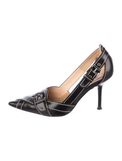 Pre-owned Sergio Rossi Leather Pumps In Blue
