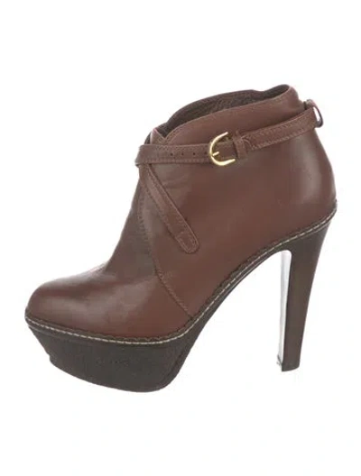 Pre-owned Sergio Rossi Leather Pumps In Brown