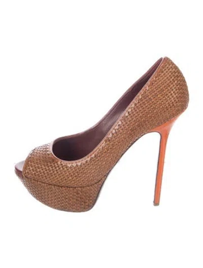 Pre-owned Sergio Rossi Leather Pumps In Brown