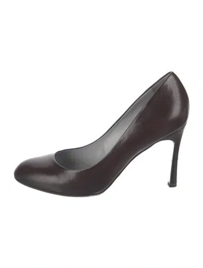 Pre-owned Sergio Rossi Leather Pumps In Brown