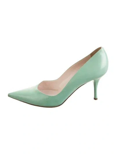 Pre-owned Sergio Rossi Leather Pumps In Green