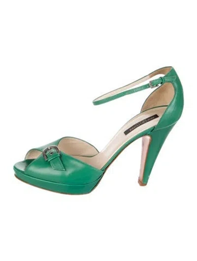 Pre-owned Sergio Rossi Leather Pumps In Green