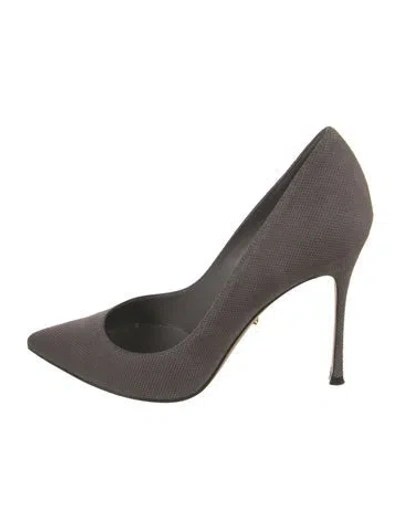 Pre-owned Sergio Rossi Leather Pumps In Grey