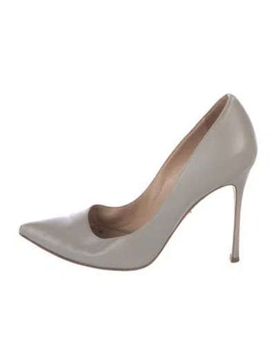 Pre-owned Sergio Rossi Leather Pumps In Grey