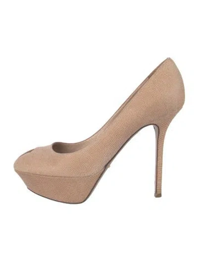 Pre-owned Sergio Rossi Leather Pumps In Neutral