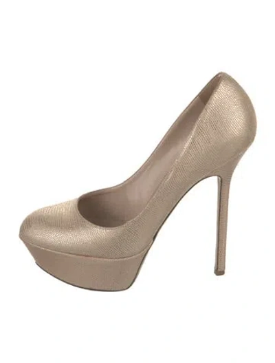 Pre-owned Sergio Rossi Leather Pumps In Neutral