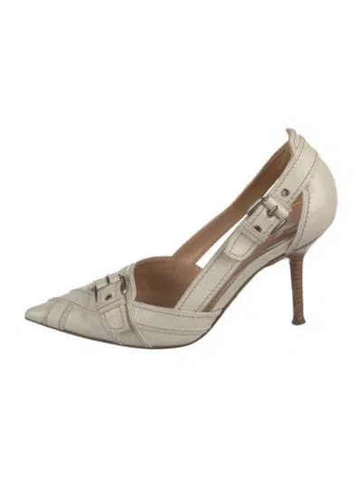 Pre-owned Sergio Rossi Leather Pumps In Neutral