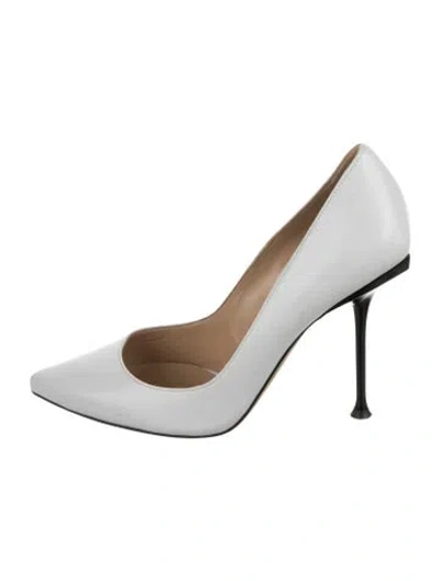 Pre-owned Sergio Rossi Leather Pumps In White