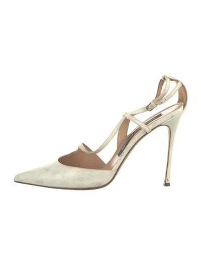 Pre-owned Sergio Rossi Leather Pumps In White