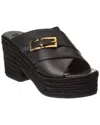 Sergio Rossi Leather Sandal In Black