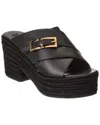 Sergio Rossi Leather Sandal In Black