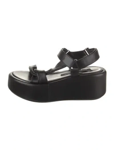 Pre-owned Sergio Rossi Leather Sandals In Black