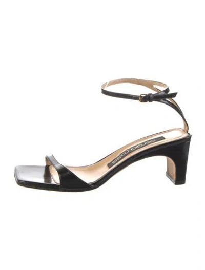 Pre-owned Sergio Rossi Leather Sandals In Black