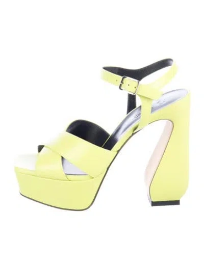 Pre-owned Sergio Rossi Leather Sandals In Blue
