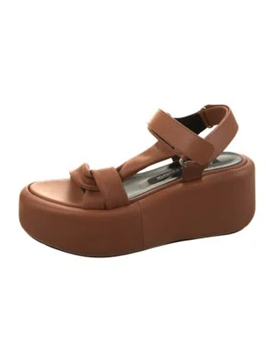 Pre-owned Sergio Rossi Leather Sandals In Brown