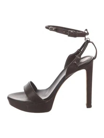 Pre-owned Sergio Rossi Leather Sandals In Brown
