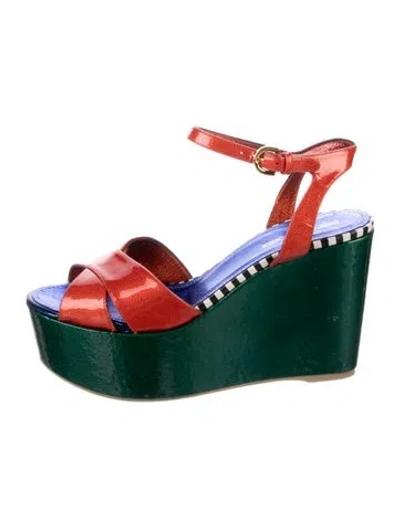 Pre-owned Sergio Rossi Leather Sandals In Green
