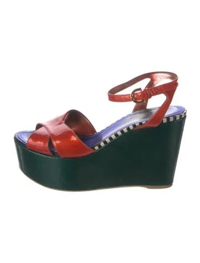 Pre-owned Sergio Rossi Leather Sandals In Green