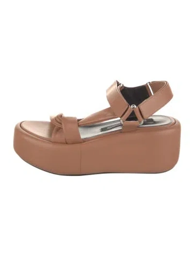 Pre-owned Sergio Rossi Leather Sandals In Neutral
