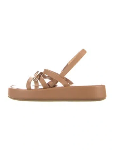 Pre-owned Sergio Rossi Leather Sandals In Neutral