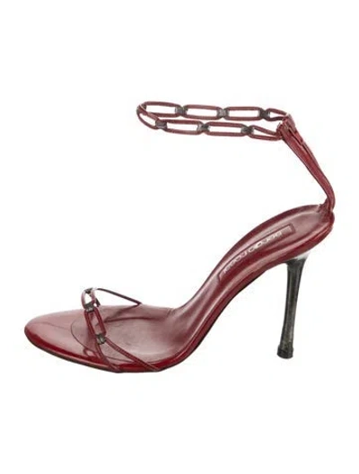 Pre-owned Sergio Rossi Leather Sandals In Red