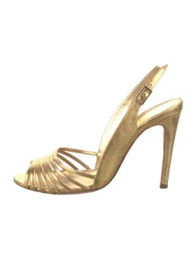 Pre-owned Sergio Rossi Leather Slingback Pumps