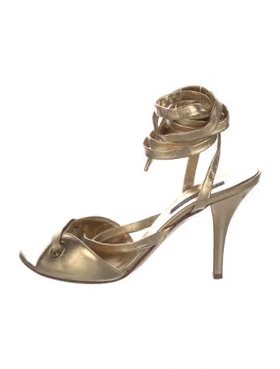 Pre-owned Sergio Rossi Leather Slingback Sandals