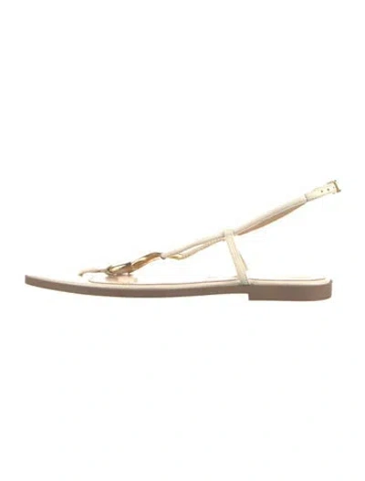 Pre-owned Sergio Rossi Leather Slingback Sandals In Multi