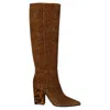 Sergio Rossi Leopard-print Leather Boots In Brown
