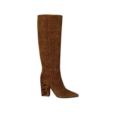 SERGIO ROSSI SERGIO ROSSI LEOPARD-PRINT LEATHER BOOTS WITH POINTED TOE AND CHIC BLOCK HEEL