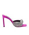 Sergio Rossi Sr Tyra 95 Crystal-embellished Satin Mules In Multicolor