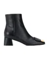 Sergio Rossi Logo-plaque Ankle Boots In Black