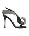 Sergio Rossi Logo Sandals In Black