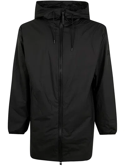 RAINS LOHJA LONG JACKET RAIN-COAT,RA15790 095 BLA BLACK
