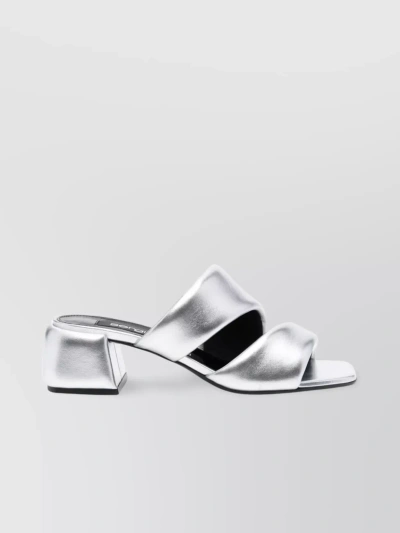 Sergio Rossi Low Heel Padded Mules In White