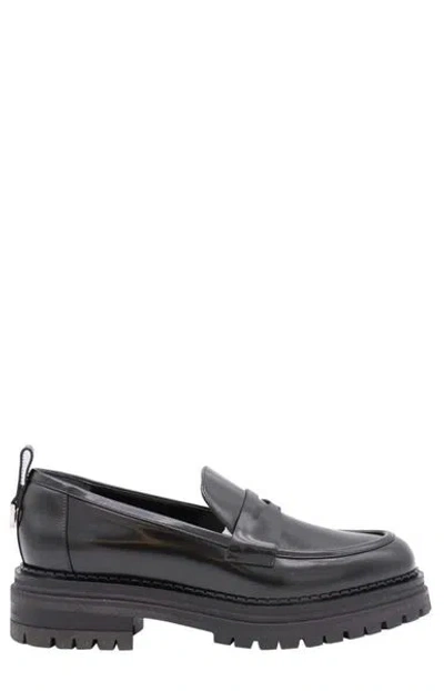 Sergio Rossi Luxury Raffia Loafers For The Chic And Sophisticated Woman In Black