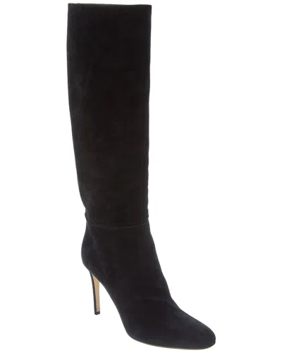 Sergio Rossi Madame Suede Knee-high Boot In Black