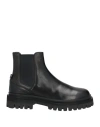 Sergio Rossi Man Ankle Boots Black Size 8 Leather In Black