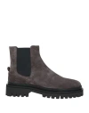Sergio Rossi Man Ankle Boots Grey Size 9 Leather In Grey