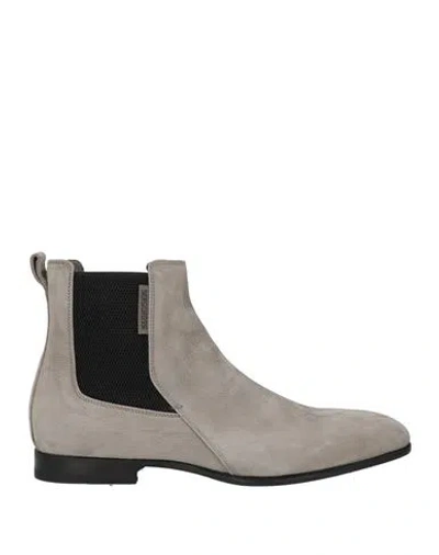 Sergio Rossi Man Ankle Boots Light Grey Size 9 Leather