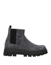 Sergio Rossi Man Ankle Boots Slate Blue Size 9 Leather In Blue