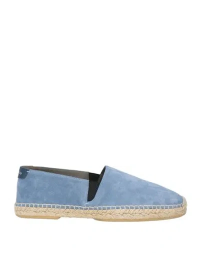 Sergio Rossi Man Espadrilles Light Blue Size 9 Leather